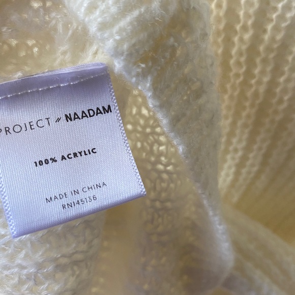 Project Naadam knit sweater tie sleeves ivory - Picture 5 of 6